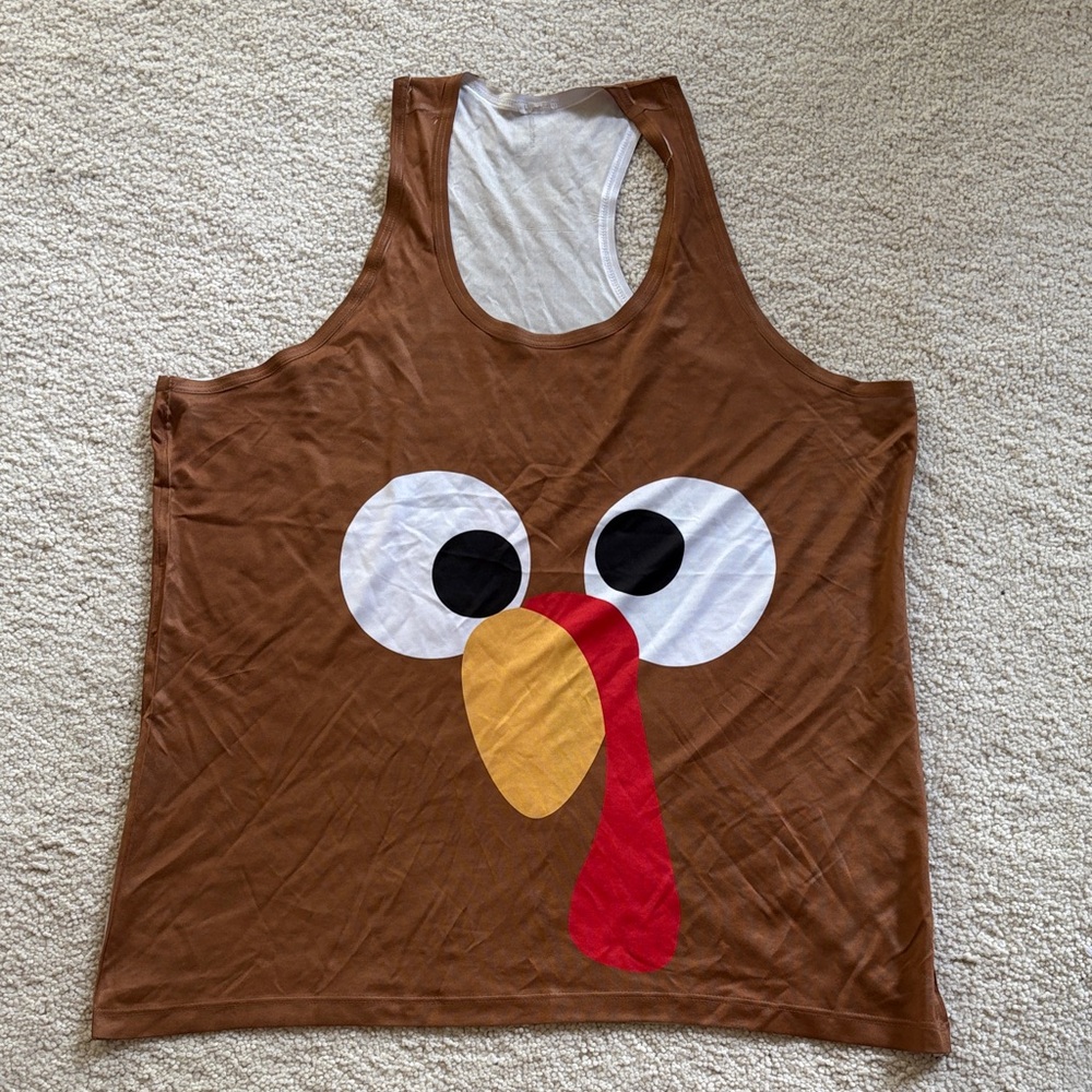 Novelty Turkey Design Tank Top